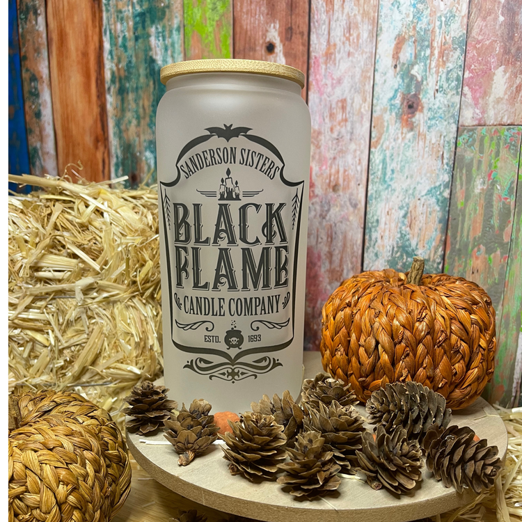 Black flame Candle Company 20oz glass can
