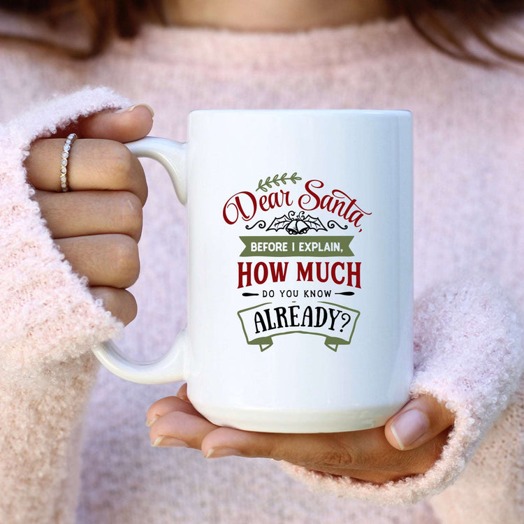 Dear Santa How much do you know coffee mug cup