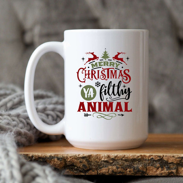 Holiday Merry Christmas Filthy Animal Coffee Mug Cup