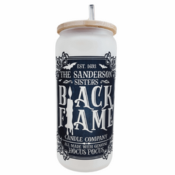 20oz frosted Black Flame Candle Company  Glass Can