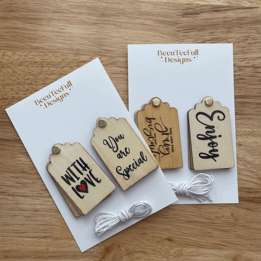 wood gift tags beeuteefull designs