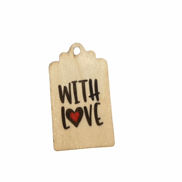 with love wood gift tag  beeuteefull designs