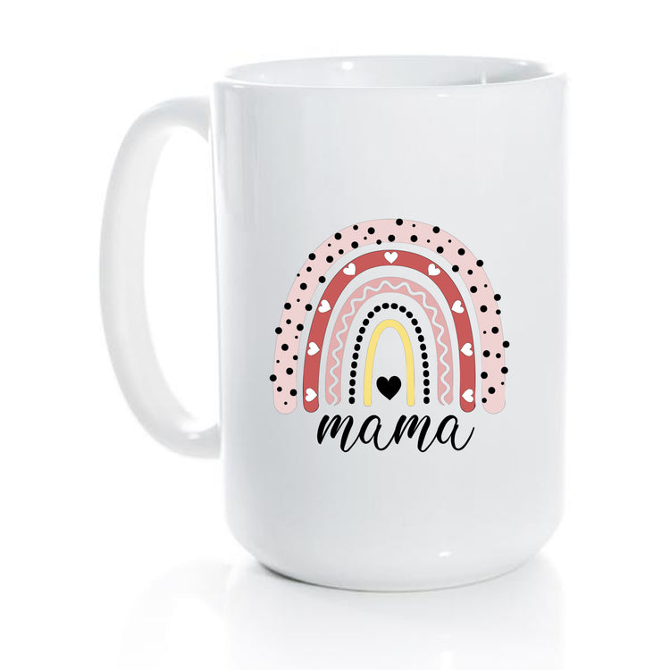 mama rainbow mug colorful mama coffee mug